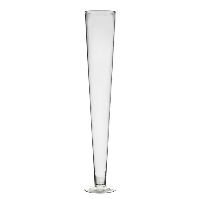 Trumpet Vase Floral Centerpieces H-32" x D-4.5" Clear