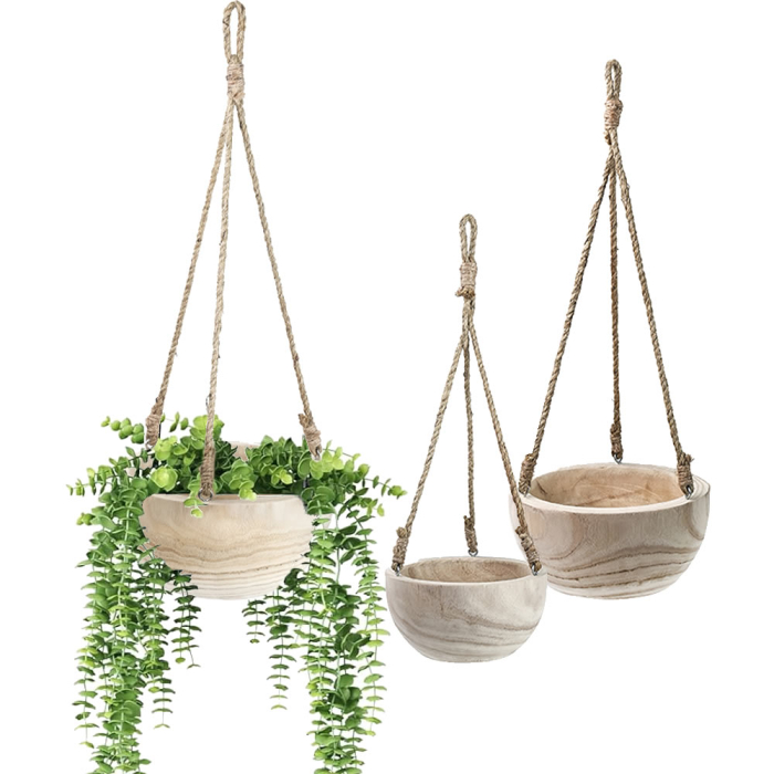 hanging wood planter