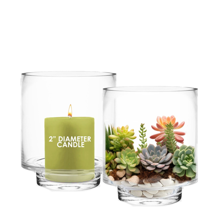glass taylor hurricanes candle holder cylinder vases
