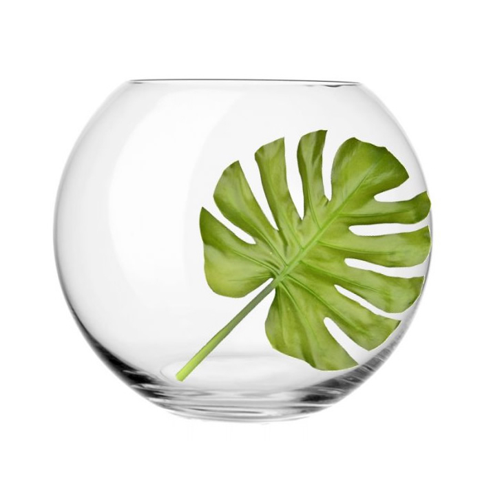 Clear Glass Jumbo Bubble Bowl H-15" Body D-18" Large Fish Bowl