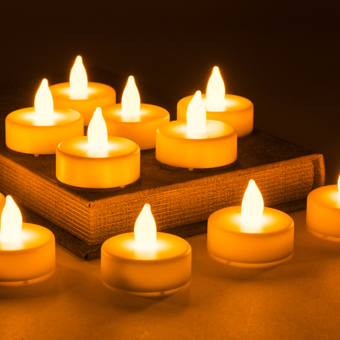 Flameless White LED Tealight Candles