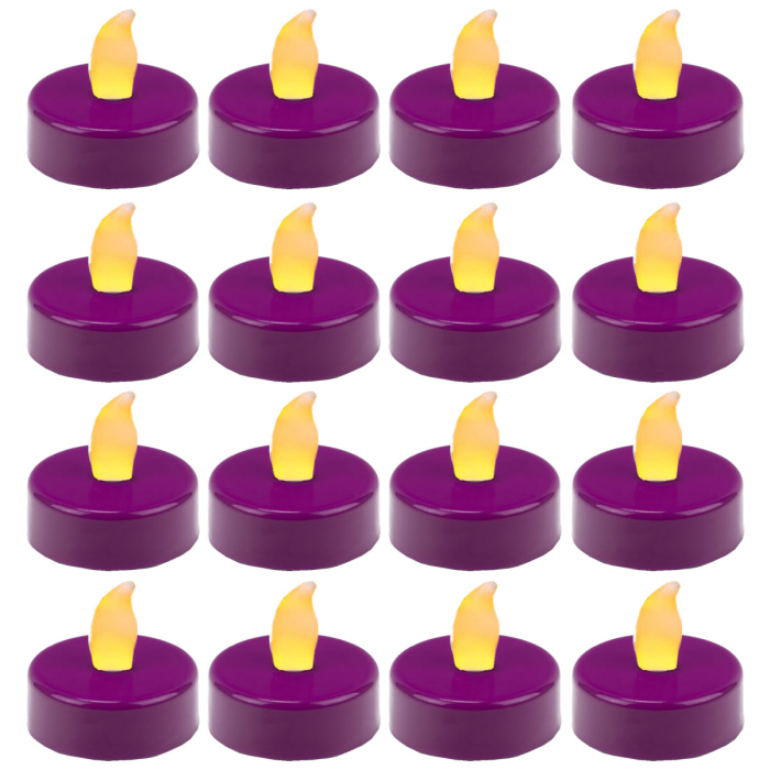 fuchsia led party tea light candles