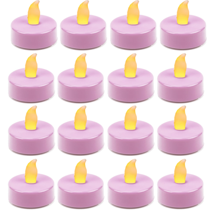 fuchsia led party tea light candles