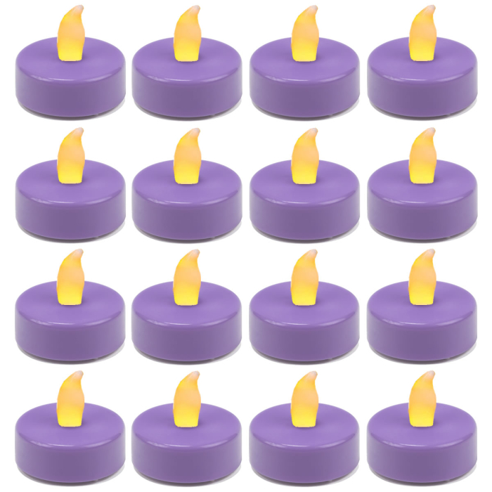 violet led party tea light candles