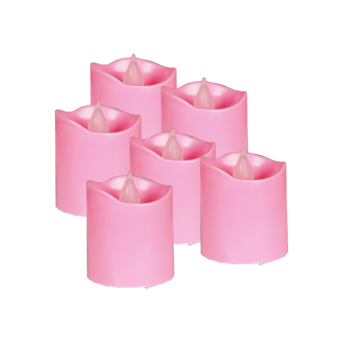 1.6" Pink LED Flameless Votive Pillar Candle Party Lights