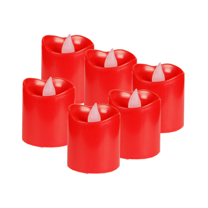 1.6" Red LED Flameless Votive Pillar Candle Party Lights