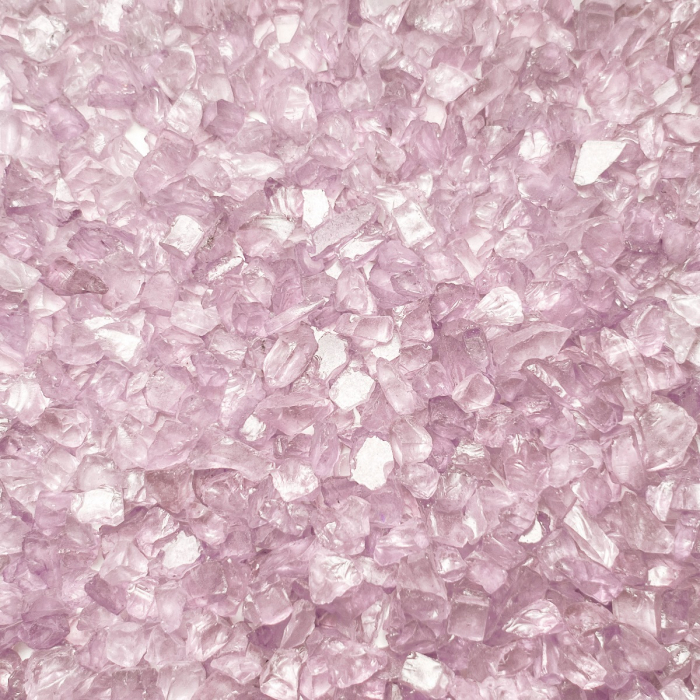 Pink Crushed Glass Gravel Vase Filler, Approx. 42 Cups/LB (Wholesale 28 LBS/Case)
