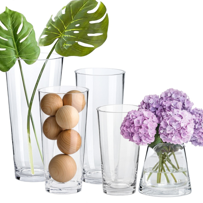 glass tapered cylinder vases