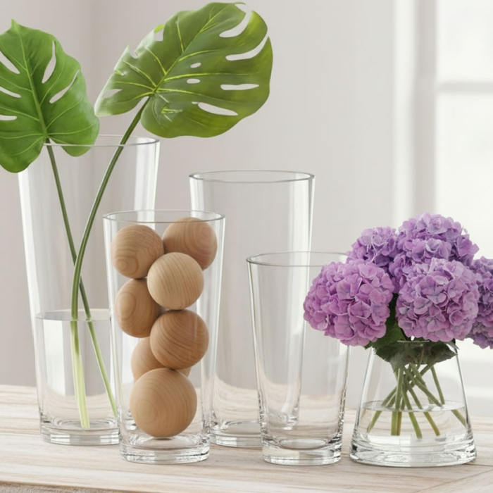 glass tapered cylinder vases