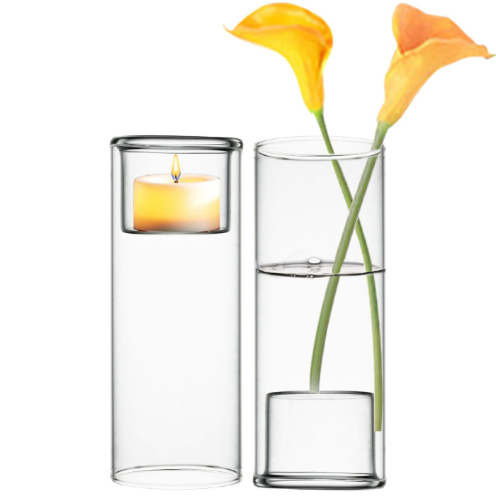 bud vase votive tealight candle holders