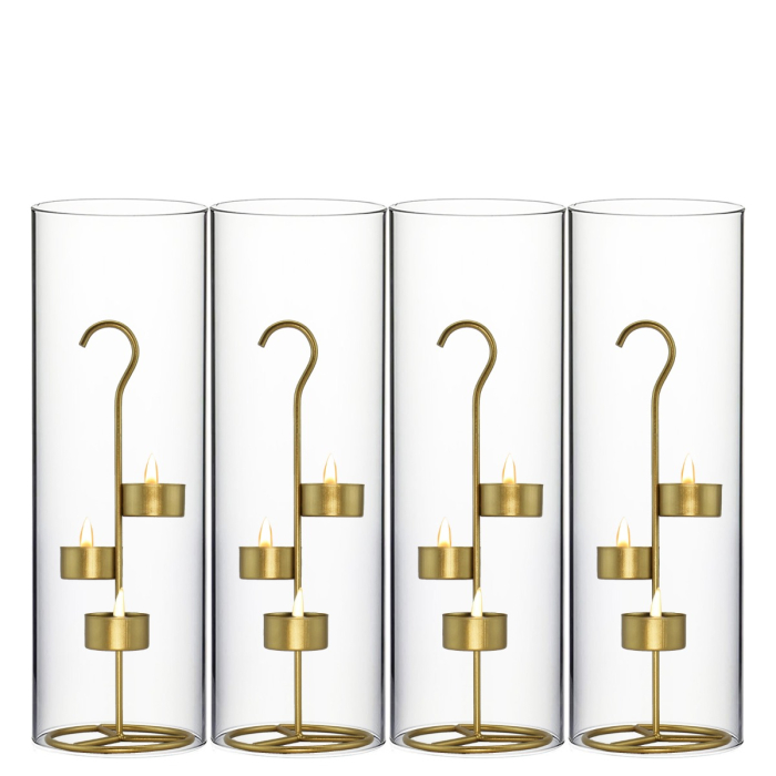 Metal Tea Light Candle Holder Stand with Bottomless Shades