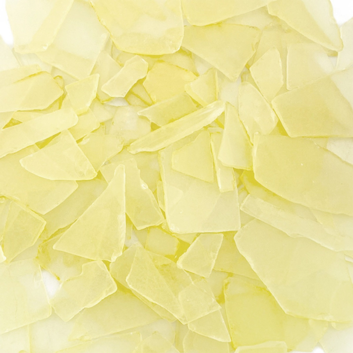 Frosted Light Yellow Flat Sea Glass Vase Filler, 1.5 Cups/LB (Wholesale 20 LBS/Case)
