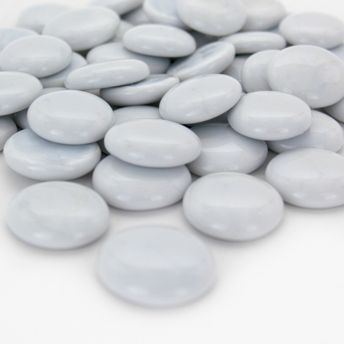 White Flat Gemstone Bowl and Vase Fillers