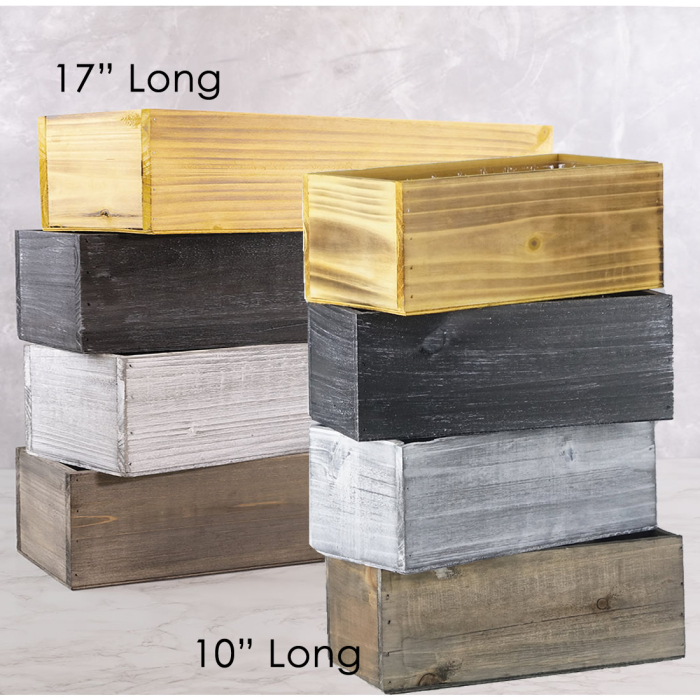 wood rectangle vases