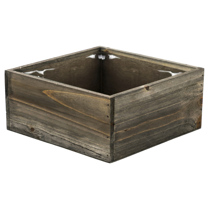 wooden square planter box