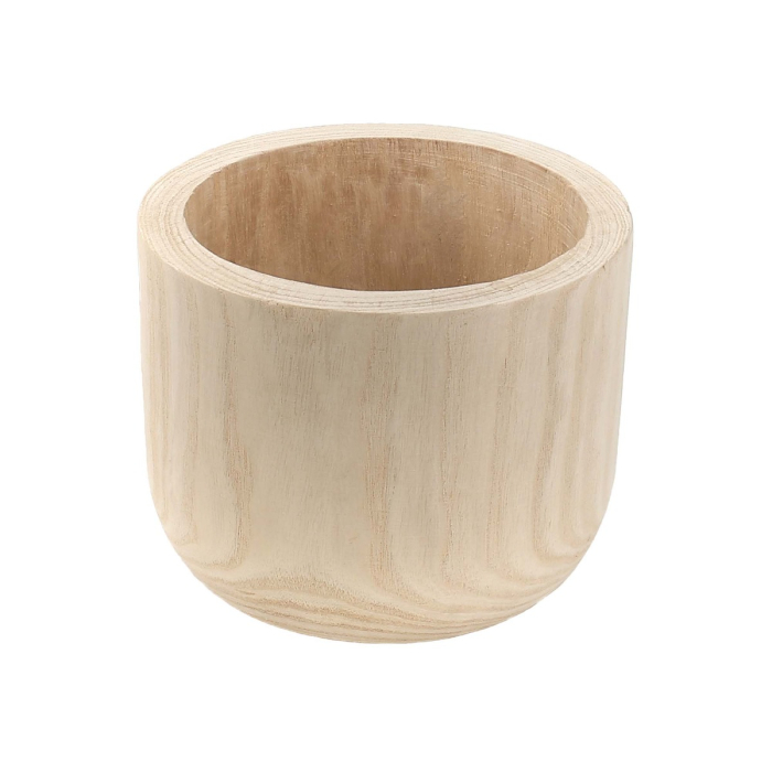 wood cylinder planters