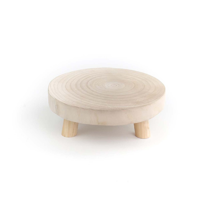 9'' Natural Wood Slice Stand, Wood Riser Wholesale (16 Pcs/Case)
