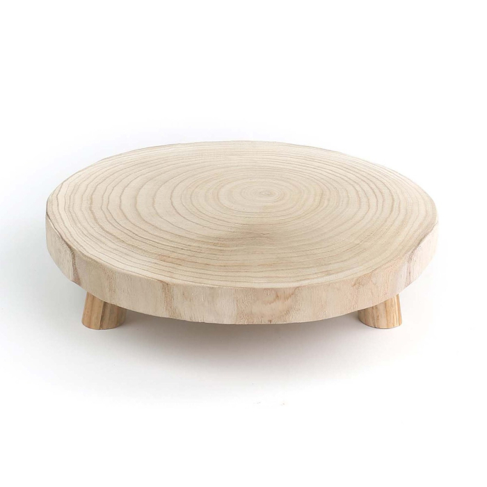13'' Natural Wood Slice Stand, Wood Riser Wholesale (12 Pcs/Case)