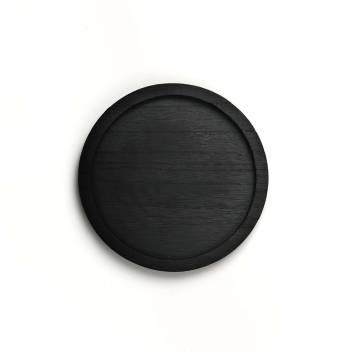 round wood tray for candle decoration