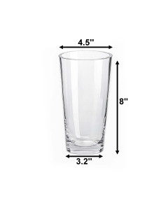 tapered down 8" glass cylinder vases