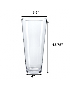 tapered down glass cylinder vases