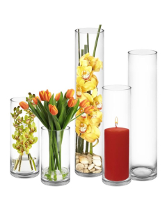 5 inches glass cylinder vases