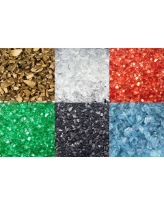 glass crushed rocks vase fillers