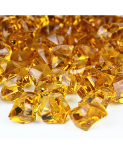 1" Acrylic Ice Shaped Amber colored Vase Fillers
