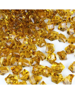 1" Acrylic Ice Shaped Amber colored Vase Fillers