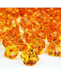 1" Acrylic Ice Shaped Orange Colored Vase Fillers