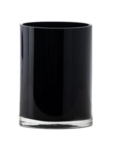 black glass cylinder vases