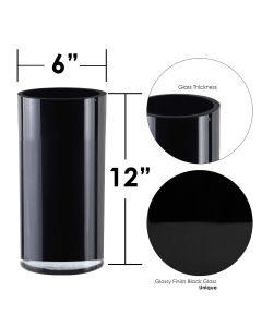 black glass cylinder vase container centerpieces