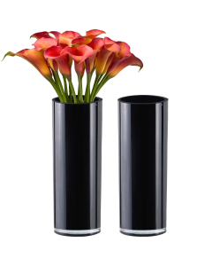 black glass cylinder vase container centerpieces