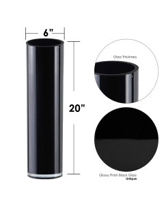 black glass cylinder vase container centerpieces