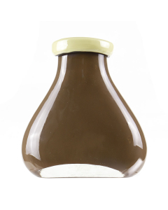 Brown Bottle Vase with Flip Lip