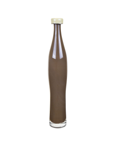 Brown Slim Curve Vase with 2 tones Flip Lip