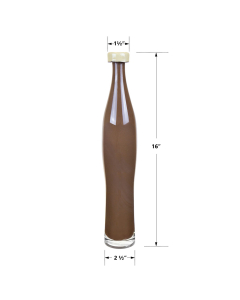 Brown Slim Curve Vase with 2 tones Flip Lip