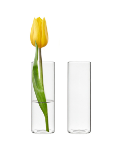clear glass mini bud vase