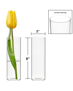 clear glass mini bud vase
