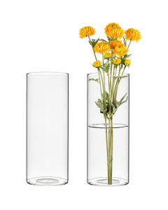 clear glass mini bud vase