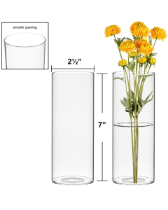 clear glass mini bud vase