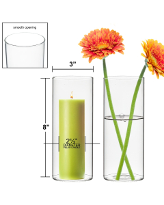 clear glass mini bud vase