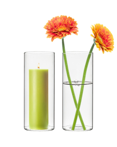 clear glass mini bud vase