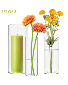 clear glass mini bud vase
