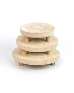 Natural Wood Slice Stand, Wood Riser D-9'', 11'', 13"