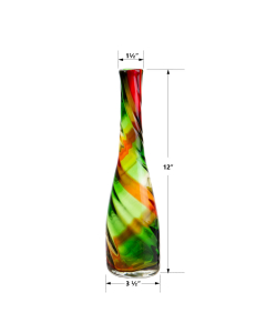 Red Green Swirl Vases