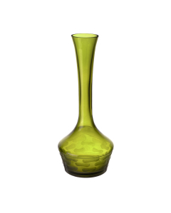 Decorative Olive Green Glass Vase 14.5" 