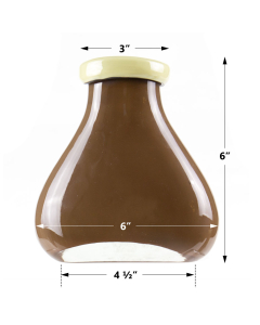 Brown Bottle Vase with Flip Lip