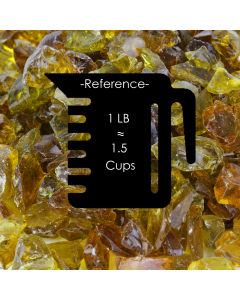 Amber Fire Pit Glass Stones, 1/2" (Wholesale 40 LBS/Case)
