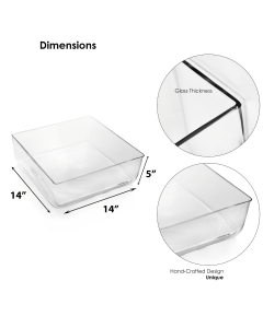 large glass square block vases